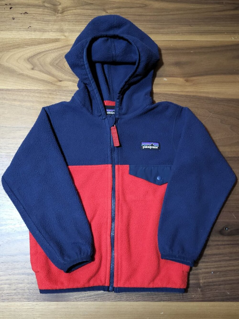 Patagonia Baby Micro D Snap-T Fleece Jacket 2T Navy Red